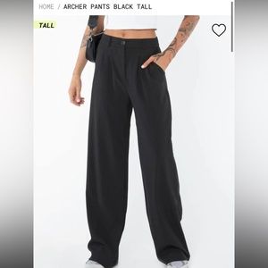 Princess Polly Archer Pants Black Size 2